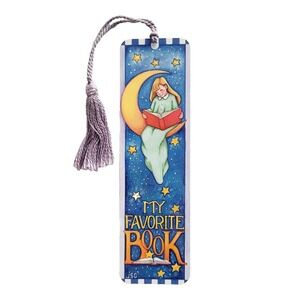 Vintage 90s JSG Young Readers Bookmark moon book Julie Graham 1992 Artworks CB04